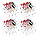 Kuber Industries Acrylic (12 Piece Set) Storage Organizer (6X6 Inch) Kitchen &amp; Makeup Organizer Tray Set | Drawer Divider Tray | Multi-Purpose Desk Organizer | Stationery Organizer | Transparent
