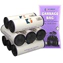 Kuber Industries 120 Bags (8 Rolls) Black Garbage Bags 24x32 Inches | Garbage Covers for Home, Office and Restaurants | Odour Free Trash Bags | Wet and Dry Dust Bin Covers for Daily Waste