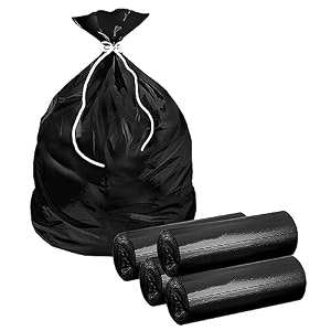 kuber industries 120 pcs garbage bags small  plastic bags for dustbin  dust bin covers for daily waste  trash bags for kitchen bathroom amp office  black