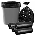Kuber Industries 120 Pcs Garbage Bags Medium | Plastic Bags for Dustbin | Dust Bin Covers for Daily Waste | Trash Bags for Kitchen, Bathroom &amp; Office | Black