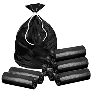 kuber industries 120 pcs large garbage bags  plastic bags for dustbin  dust bin covers for daily waste  trash bags for kitchen bathroom amp office  black
