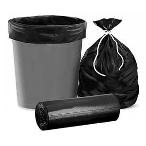 kuber industries 15 pcs large garbage bags  plastic bags for dustbin  dust bin covers for daily waste  trash bags for kitchen bathroom amp office  black