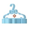 Kuber Industries 15 Pcs Small Baby Hangers for Clothes Hanging | Easy Organization Kids Hangers for Clothes &amp; Nappies | Convenient Cloth Hangers for Wardrobe | Sky Blue