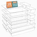 Kuber Industries 99 Pcs Set Multi-Purpose Transparent Drawer Organizers | Plastic Trays for Storage Kitchen &amp; Aesthetic Dressing Table Organisers for Cosmetics, Makeup &amp; Stationery | Transparent