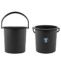 Kuber Industries 25 Ltr Plastic Bucket for Bathroom | Sturdy and Easy Grip Handle | Big Bucket for Bathing | Magnite 25 | Grey