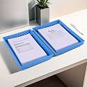 Kuber Industries Plastic 3 Pieces Solitaire Stationary Office Documents/Papers/Letters/folders Holder Desk Organizer Tray (Coffee),CTKTC043768