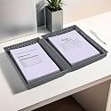 Kuber Industries Plastic 3 Pieces Solitaire Stationary Office Documents/Papers/Letters/folders Holder Desk Organizer Tray (Coffee),CTKTC043768