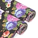 Kuber Industries 2 Pcs PVC 10 Mtr Waterproof Shelf Liners for Kitchen Shelves | Cupboard Mat for Wardrobe | Kitchen Shelf Mats Roll | Flower Design - Beige