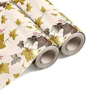 kuber industries 2 pcs pvc 10 mtr waterproof shelf liners for kitchen shelves  cupboard mat for wardrobe  kitchen shelf mats roll  flower design - beige