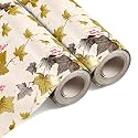 Kuber Industries 2 Pcs PVC 10 Mtr Waterproof Shelf Liners for Kitchen Shelves | Cupboard Mat for Wardrobe | Kitchen Shelf Mats Roll | Flower Design - Beige