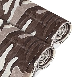 kuber industries 2 pcs pvc 10 mtr waterproof shelf liners for kitchen shelves  cupboard mat for wardrobe  kitchen shelf mats roll  flower design - beige