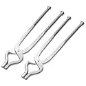 Kuber Industries 2 Pieces Stainless Steel Pakkad, Sansi, Tong, Kitchen Tool pincer, Chimta, Utility Holder (Silver)