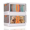 Kuber Industries Disney Minnie Storage Box|Non-Woven Foldable Medium Storage Organizer for Toys|Cloths with Transparent Lid &amp; Handle (Black)