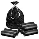 Kuber Industries 210 Pcs Garbage Bags Small | Plastic Bags for Dustbin | Dust Bin Covers for Daily Waste | Trash Bags for Kitchen, Bathroom &amp; Office | Black