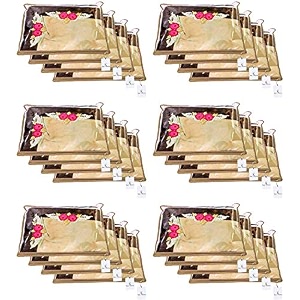 kuber industries 24 piece non woven saree cover set brown