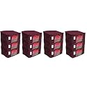 Kuber Industries 24 Piece Non Woven Saree Cover Set, Maroon (VASCNWB17)