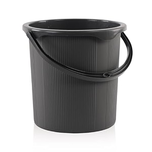 kuber industries 25 ltr plastic bucket for bathroom  sturdy and easy grip handle  big bucket for bathing  magnite 25  grey