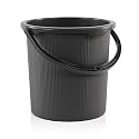 Kuber Industries 25 Ltr Plastic Bucket for Bathroom | Sturdy and Easy Grip Handle | Big Bucket for Bathing | Magnite 25 | Grey