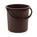 Kuber Industries 25 Ltr Plastic Bucket for Bathroom | Sturdy and Easy Grip Handle | Big Bucket for Bathing | Magnite 25 | Brown