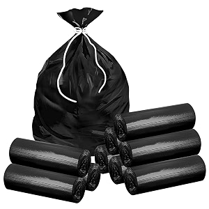 kuber industries 270 pcs garbage bags small  plastic bags for dustbin  dust bin covers for daily waste  trash bags for kitchen bathroom amp office  black