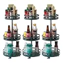 Kuber Industries 3-Layer Rotating Spice Rack|Circular Shelf For Cabinet Countertop|360-Degree Rotable Kitchen Trolley|Fruit Basket Pack of 3 (Dark Green)