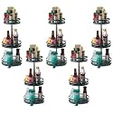 Kuber Industries 3-Layer Rotating Spice Rack|Circular Shelf For Cabinet Countertop|360-Degree Rotable Kitchen Trolley|Fruit Basket Pack of 5 (Dark Green)