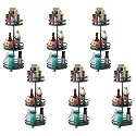 Kuber Industries 3-Layer Rotating Spice Rack|Circular Shelf For Cabinet Countertop|360-Degree Rotable Kitchen Trolley|Fruit Basket Pack of 6 (Dark Green)