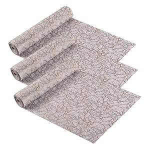 kuber industries 3 pcs 3 mtr eva anti-slip multipurpose shelf liners for kitchen shelves wardrobe drawer cupbaord  fridge mats amp sheets  modular kitchen accessories  tree branches-white