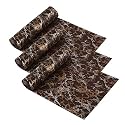 Kuber Industries 3 Pcs 3 Mtr Eva Anti-Slip Multipurpose Shelf Liners for Kitchen Shelves, Wardrobe, Drawer, Cupbaord | Fridge Mats &amp; Sheets | Self Cutting Modular Kitchen Accessories | Marble - Brown