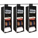 Kuber Industries Non Woven Hanging 4 Shelves Foldable Wardrobe Organizer- (Brown)-HS40KUBMART23985