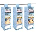 Kuber Industries Non Woven Hanging 4 Shelves Foldable Wardrobe Organizer- (Brown)-HS40KUBMART23985