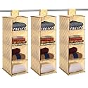 Kuber Industries Non Woven Hanging 4 Shelves Foldable Wardrobe Organizer- (Brown)-HS40KUBMART23985