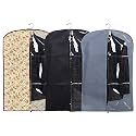 Kuber Industries Pack of 2 Blazer Cover | Suit Covers with Zip for Women & Men | Dustproof Coat Bag for Clothes, Jacket | Half Transparent Coat Cover | Beige