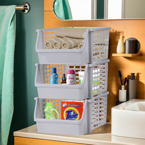 KUBER INDUSTRIES 3 Tier Plastic Bathroom Organiser