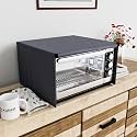 Kuber Industries 30 Ltr Dustproof Full Microwave Cover with Zip | Convection OTG Oven & Accessories Kitchen Decor | Checkered - Grey