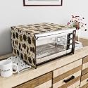 Kuber Industries 30 Ltr Dustproof Full Microwave Cover | Otg Oven Accessories for Durable & Dustroof Kitchen Decor | Flowers Brown