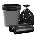 Kuber Industries 30 Pcs Large Garbage Bags | Plastic Bags for Dustbin | Dust Bin Covers for Daily Waste | Trash Bags for Kitchen, Bathroom &amp; Office | Black