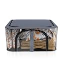 Kuber Industries 33L PVC Transparent Cloth Organizer for Wardrobe | Storage Bag for Clothes Large | Dress Organiser Boxes for Saree, Dresses, Bedsheet | Storage Box for Clothes | Grey