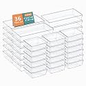 Kuber Industries 99 Pcs Set Multi-Purpose Transparent Drawer Organizers | Plastic Trays for Storage Kitchen &amp; Aesthetic Dressing Table Organisers for Cosmetics, Makeup &amp; Stationery | Transparent