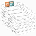 Kuber Industries 99 Pcs Set Multi-Purpose Transparent Drawer Organizers | Plastic Trays for Storage Kitchen &amp; Aesthetic Dressing Table Organisers for Cosmetics, Makeup &amp; Stationery | Transparent