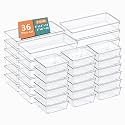 Kuber Industries 99 Pcs Set Multi-Purpose Transparent Drawer Organizers | Plastic Trays for Storage Kitchen & Aesthetic Dressing Table Organisers for Cosmetics, Makeup & Stationery | Transparent