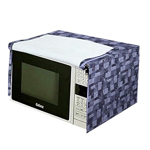 kuber industries polyster flower printed microwave oven cover dustproof machine protector cover20 ltr brown-hs43kubmart25912 standard