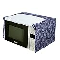 Kuber Industries Polyster Flower Printed Microwave Oven Cover, Dustproof Machine Protector Cover,20 LTR. (Brown)-HS43KUBMART25912, Standard