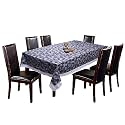 Kuber Industries 3D Checkered Print Table Cloth 6 Seater|Waterproof Dining Table Cover 6 Seater|Table Protector for Indoor &amp; Outdoor 90x60 (Grey)