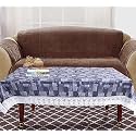 Kuber Industries Center Table Cover | 40x60 Inch | Jute Fabric Table Cloth | Tabletop Cover | 4 Seater Kitchen Tea Table Cover | Decorative Table Cover | Study | Grey