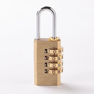 kuber industries 4 digit combination padlockkeyless luggage lock-pack of 2 brass