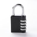 Kuber Industries 4 Digit Combination Padlock|Keyless Luggage Lock-Pack of 2 (Black)