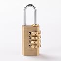 Kuber Industries 4 Digit Combination Padlock|Keyless Luggage Lock-Pack of 2 (Brass)