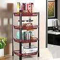 Kuber Industries Pack of 3 Multipurpose Kitchen Organizer/Storage Rack | 3-Layer Onion Stand for Kitchen | Vessels &amp; Vegetable Organiser | Maroon