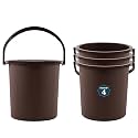 Kuber Industries 25 Ltr Plastic Bucket for Bathroom | Sturdy and Easy Grip Handle | Big Bucket for Bathing | Magnite 25 | Brown